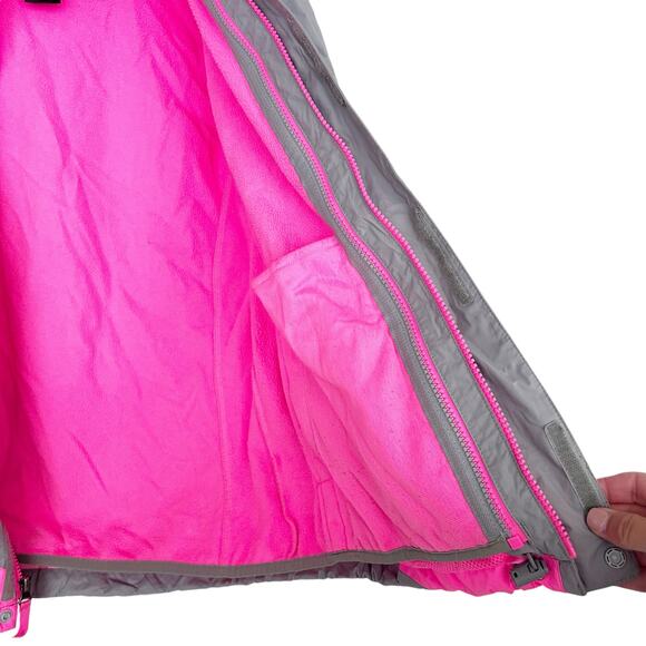 The North Face Gray Pink Hyvent 3 in 1 Jacket Sz XL Girls - Picture 5 of 9